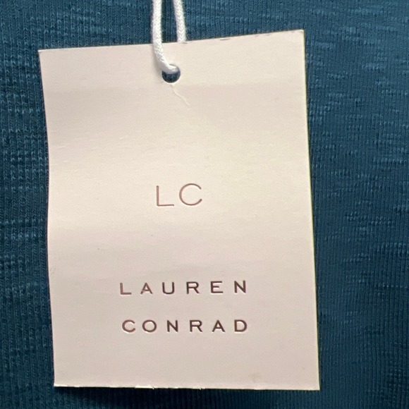 NWT Lauren Conrad Women's Long Raglan Sleeve Pullover Tunic Top Size XXL Blue - Picture 5 of 9